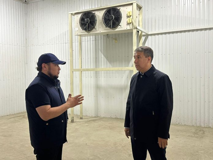Аудан әкімі көкөніс сақтау қоймасының жұмысымен танысты